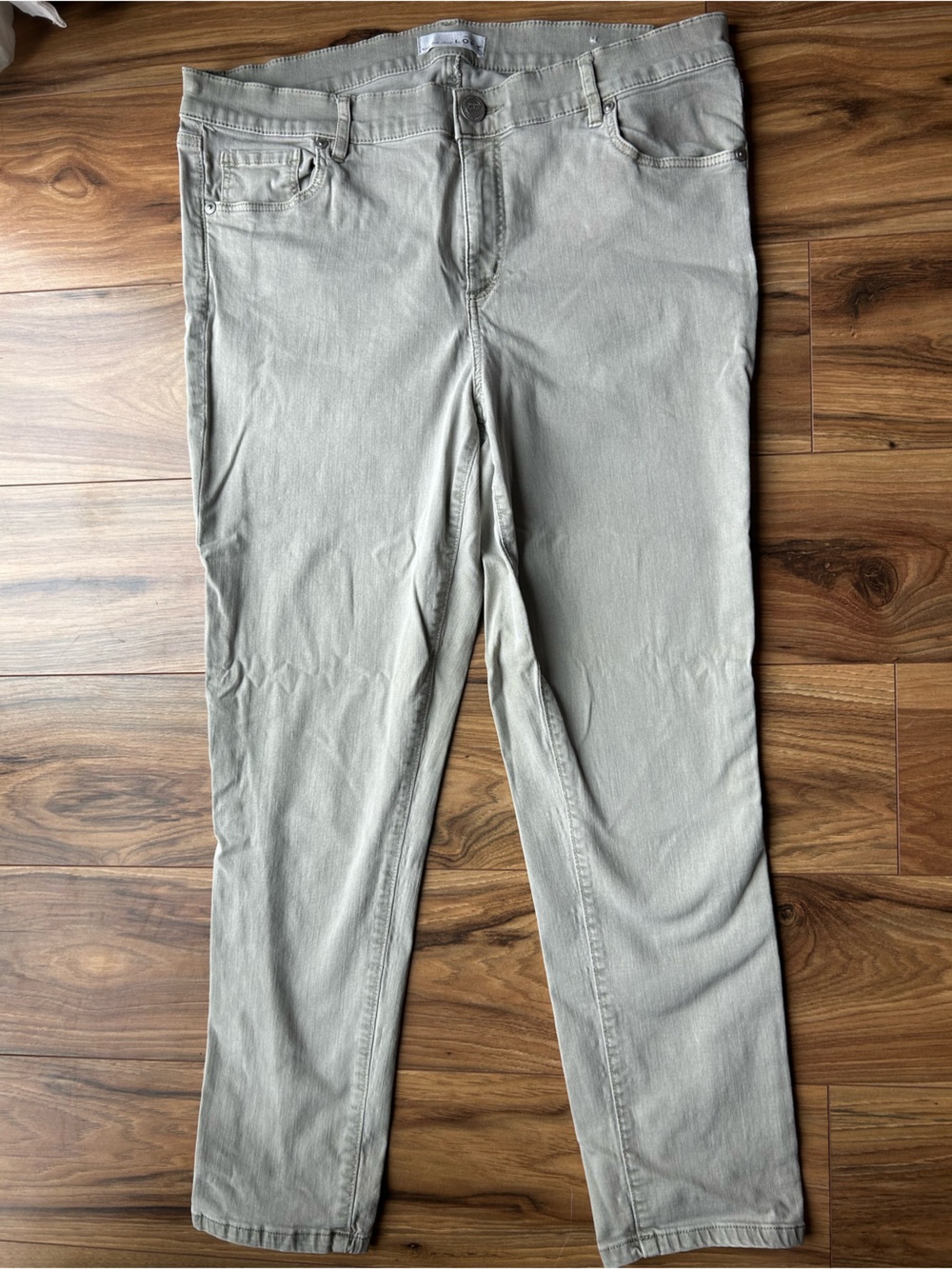 LOFT Pale Gray Skinny Pants